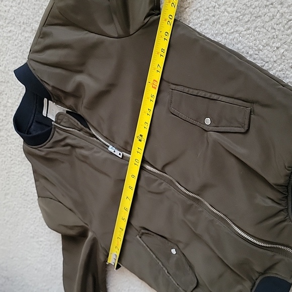 Zara TRF Outerwear Women’s  Olive Nylon Bomber Jacket Full Zip. Size Medium - Picture 13 of 14